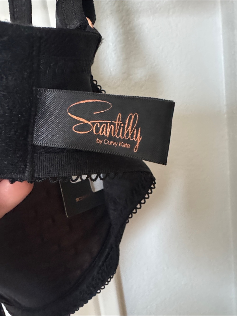 Everyday Support Black Padded Lace-Overlay Bra - Picture 9 of 11